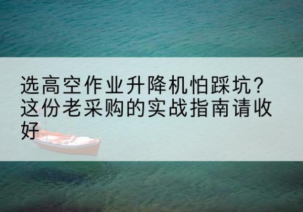 陵川高空作业升降机厂家推荐-选高空作业升降机怕踩坑？这份老采购的实战指南请收好